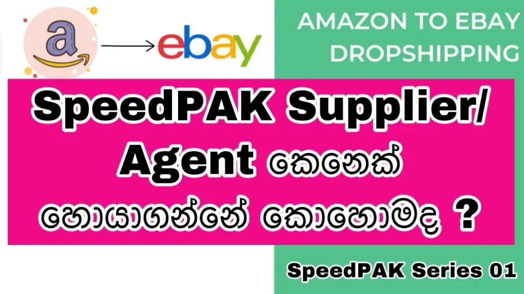 How to Find a SpeedPAK Agent/Supplier From China | eBay Dropshipping Sinhala | Dropshipping Sinhala
