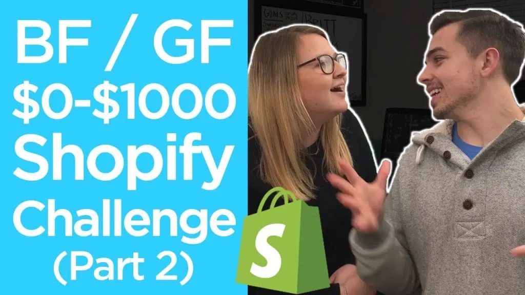 BF/GF SHOPIFY CHALLENGE $0 TO $1000 | Episode 2 - Creating Our Store